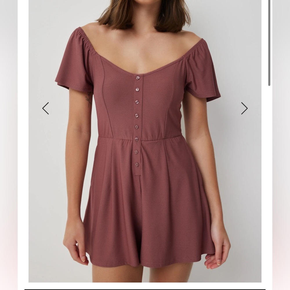 Elegant Mauve Off-Shoulder Dress